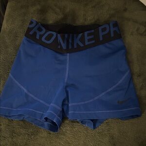 Nike Women's Athletic Shorts in Blue and Black